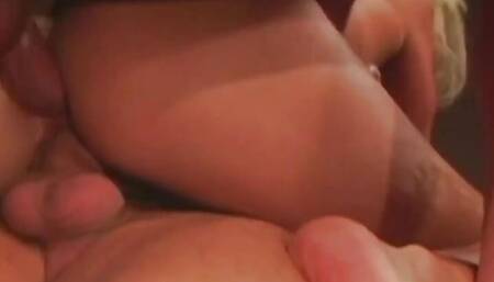 Once the Threesome Begins the Busty Blonde Psychic Starts Moaning From the Intense Anal Plowing