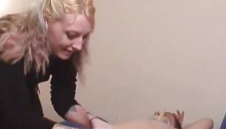 Dominant Wife Playing with Submissive Husband