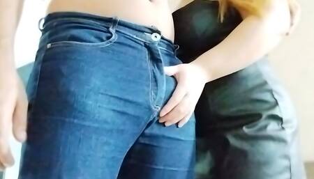 Dry Sex HUMPING Jeans Handjob & Short Black Dress - FREE WV