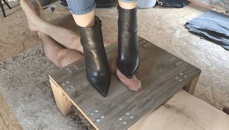 Would you like to cum under by boots? - Emma (Close-up)