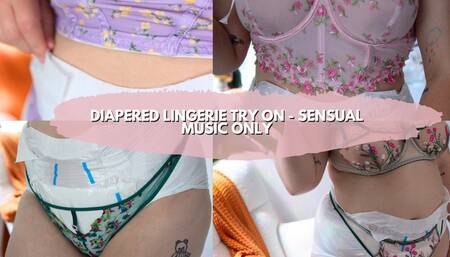 Diaper Girl Shows Off New Lingerie No Speaking Sensual Music Only