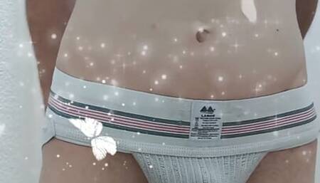 White Socks White underwear skinny twink