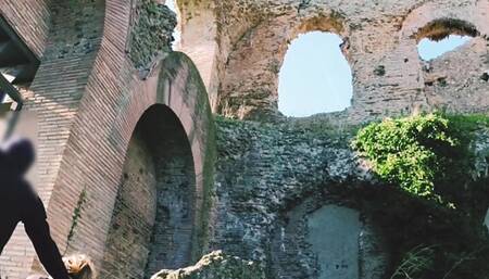 At 90 Among the Roman Ruins with the Plug