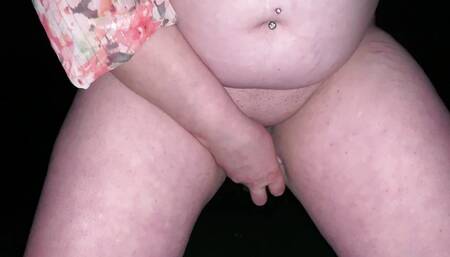 Slave does it outdoors