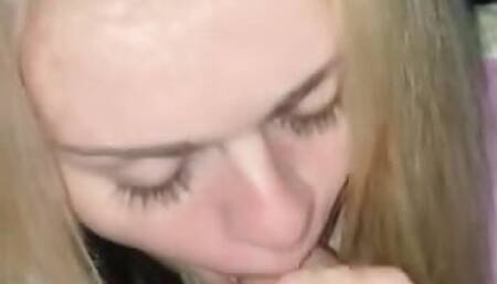 Boobie busts in BreAnna Banx's throat