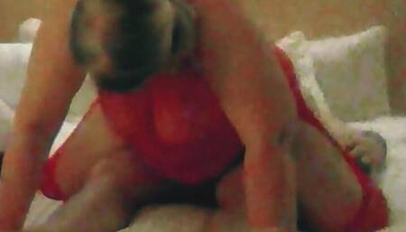 Stepmom sucks me and then she takes a cock in her ass