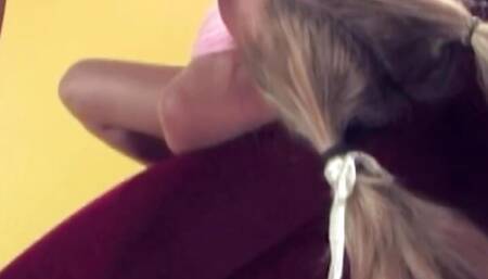 Naughty Blonde Approaches Two Guys About Appearing on the Magazine Cover with Her Flawless Ass.