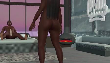 step mother dancing in front of her stepson