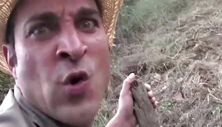 A Couple of Hikers Find a Blonde in an Old Fortress and Fuck Her