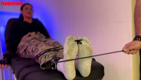 Military girl's feet are punished (Custom)