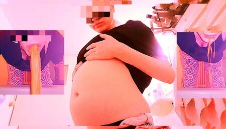 My huge belly exploded with vomit !