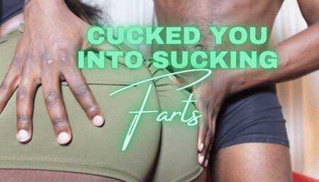 Cucked into Sucking Repulsive Farts - Ebony Kink Couple Farts on you