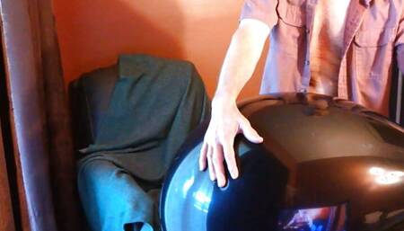 115) Jerk Off on Big Round Black Balloon, step Daddy, Cum, Pop!