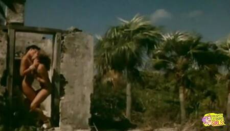 Cute Brunette Outdoors by the Sea Fingering Tight Pussy to Her Horny Friend