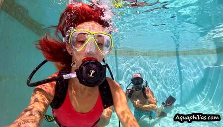 Aquaphilias- Mya Pleasure and Kuna- Their first SCUBA lessson
