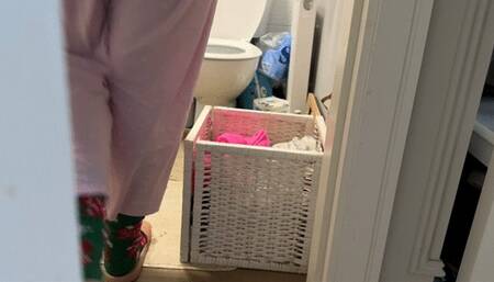 Spying for pee stepmom compilation