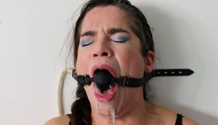 Nonstop Gagging - Dildo Ballgag Predicament