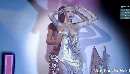 3D Super Cute Asian Stripper with Sexy Teasing the Big Cock