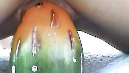 Solo Sex in the Meadow - Hairy MILF Masturbation