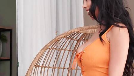 Cute Latina with Big Boobs Got Creampied by Her BF