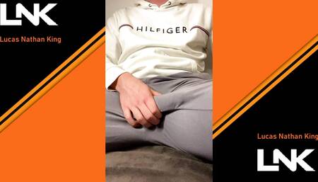 Extremely huge cumshot in pants, loud moaning