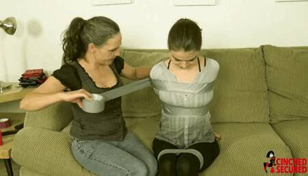 Step-Mother and Step-Daughter's Bound, Multi-Gagged Bonding Time (MP4 Format)