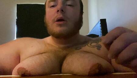 Smoking and messy deepthroating dildo