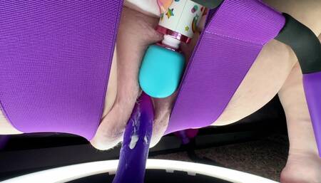 Fat Hairy Pussy Dildo Ride