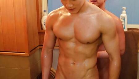 Sexy Japanese guy with a big flaccid cock