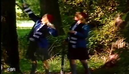 Two naughty teen sluts gets spanking after classes