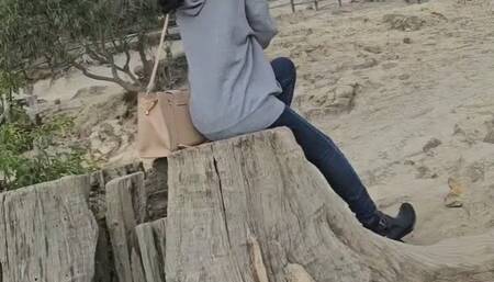 Mix inflating balloons outdoors