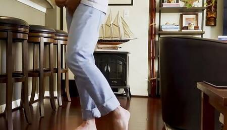 Showing My Beautiful Dick, Balls, Ass, Bare Feet