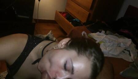 Stoyca on a super energetic deepthroat