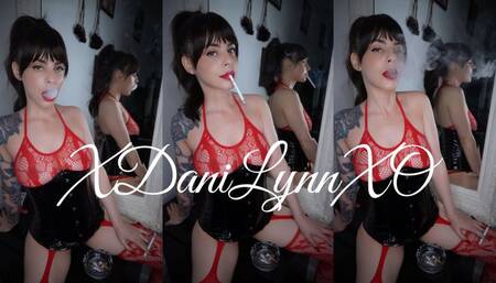 Smoking in Front of Mirror