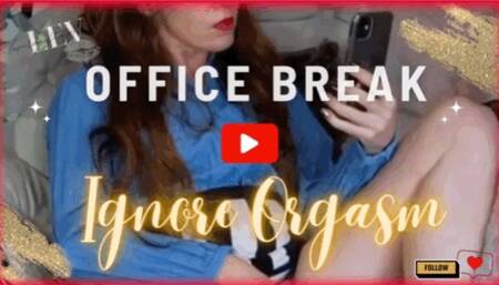 Ignore You Office Break Masturbation Up Skirt LeverageURAssets No Panties Blue Shirt - 508