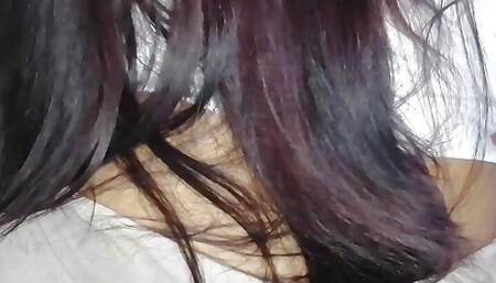 Very hot brunette masturbates her big pussy until she reaches a rich orgasm.