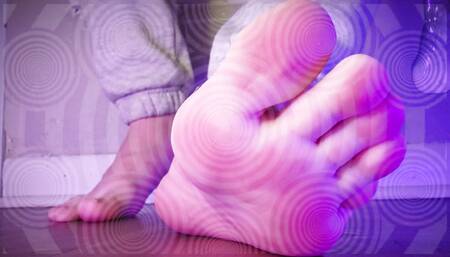 Showing the soles of my feet