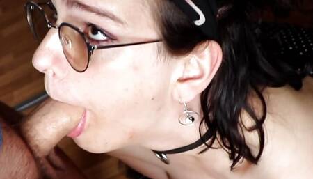 Sloppy deepthroat and anal with Nerdy Trans-wife Melody (Free full scene!)