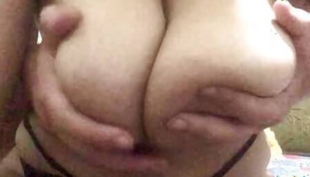 Ahh my big breasts are like my ????husband's idiots who will come to show me his self