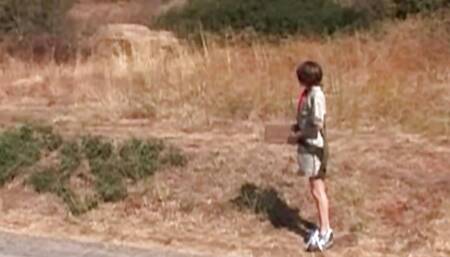 Girl Scout Seduces Her Last Customer by Letting Him Stretch Out Her Tight Sweet Bum