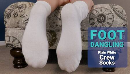 Feet Dangling in Plain White Crew Socks Foot Play Close Up - Kylie Jacobsx - MP4 720p HD