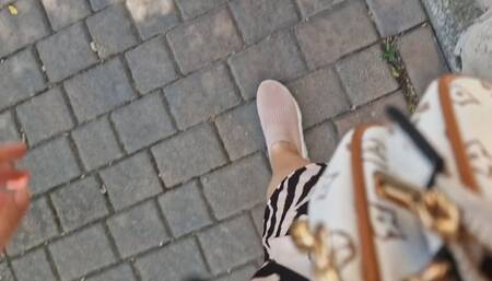 Hot sexy summer farts on the street 1080HD