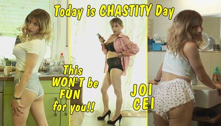Today is Chastity Day! This won't be fun for you! But for me! JOI CEI by Tranny GERMAN DEUTSCH