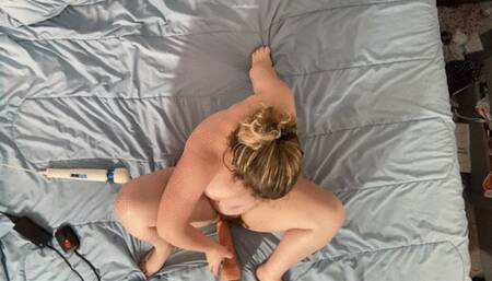 Quick Orgasm with Vibe and Fuck Machine Dildo