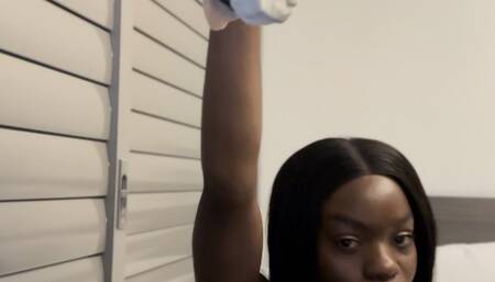 Foot worship after the gym