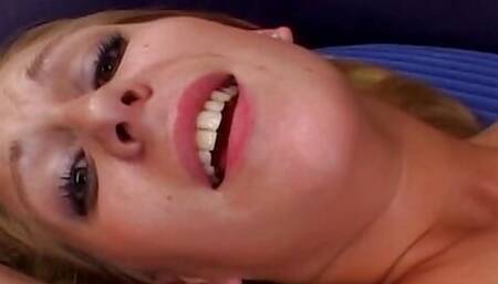 The gorgeous blonde doll gets facialized after a hot fuck