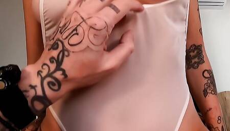 Tattooed Babe Fucks in All Holes!