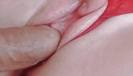 My stepsister say me to penetrate her fat and tight milf pussy with my golden veiny cock filled with cum