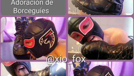 Slave cleaning my dirty boots