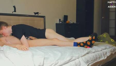 Young Twinks Matty and Aiden blowjobs fun with cums